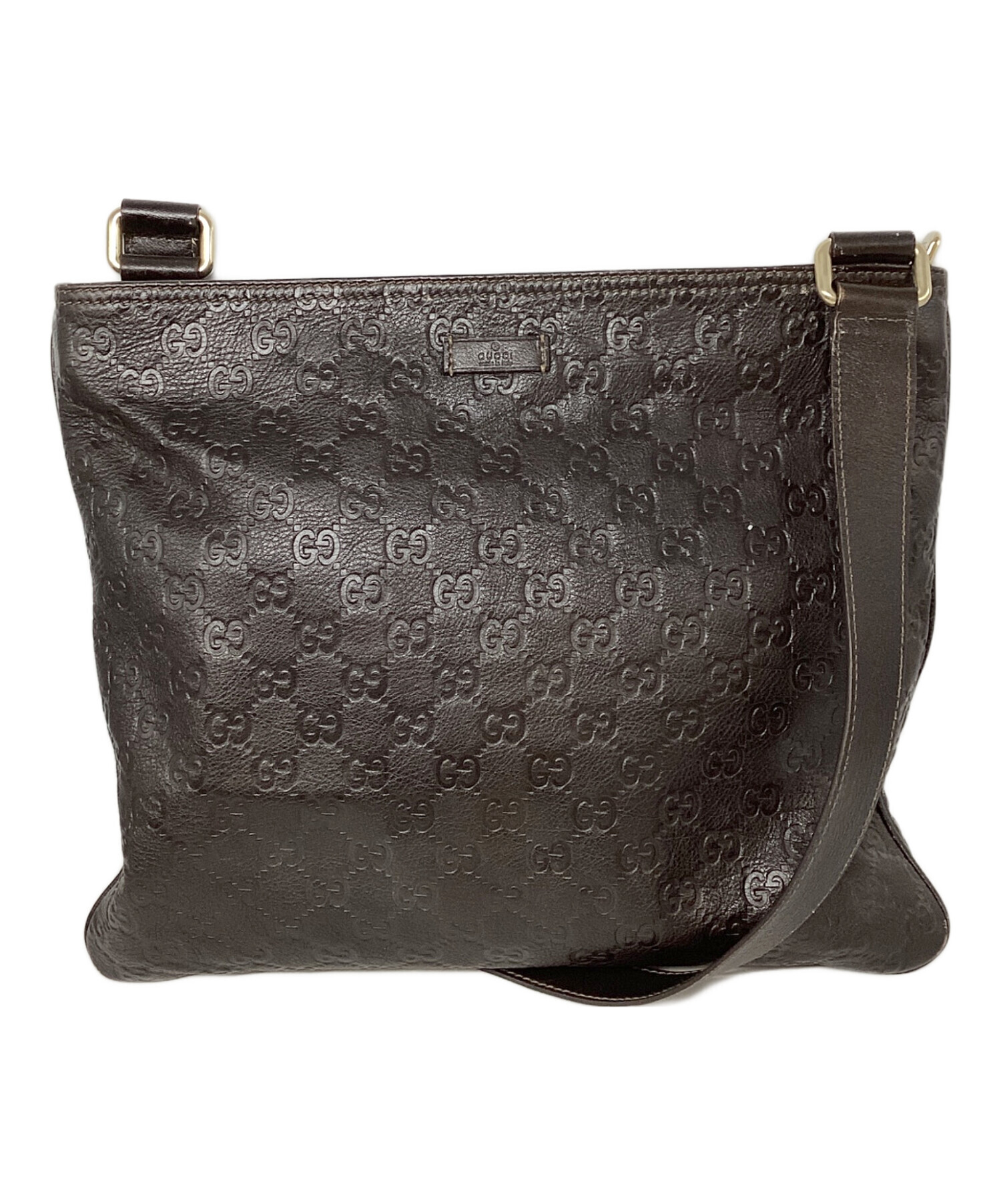 GUCCI　グッチ　シマ ショルダーバッグ 201446 　レザー　ブラウン 中古・古着通販】GUCCI (グッチ) グッチ/グッチシマ/201446/ショルダー