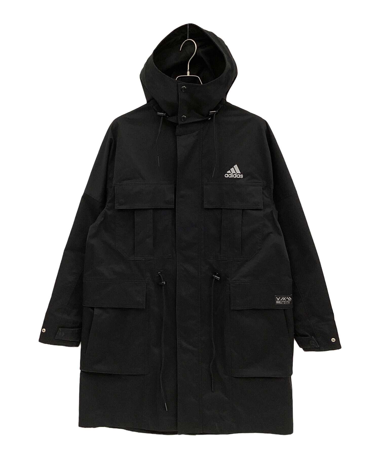 中古・古着通販】adidas (アディダス) ロングコート ブラック サイズ:L
