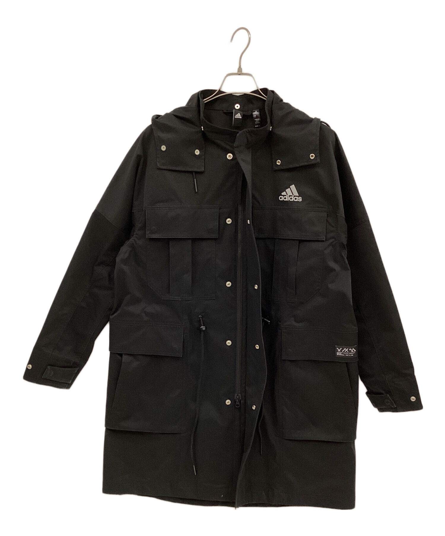 中古・古着通販】adidas (アディダス) ロングコート ブラック サイズ:L