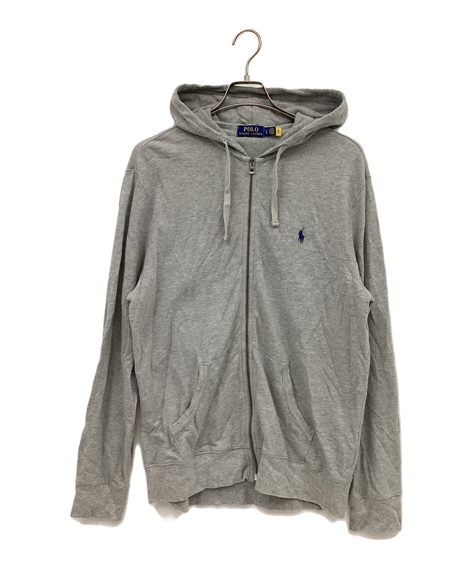 現行タグ　ポロラルフローレン　パーカー　ジップ　フード　L グレー　定番 中古・古着通販】POLO RALPH LAUREN (ポロ・ラルフローレン) ジップ