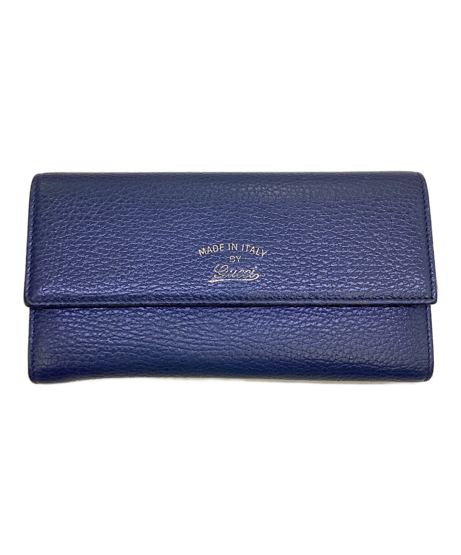 中古・古着通販】GUCCI (グッチ) グッチ/354496/長財布 ネイビー 中古・古着通販】GUCCI (グッチ) グッチ/354496/長財布 ネイビー