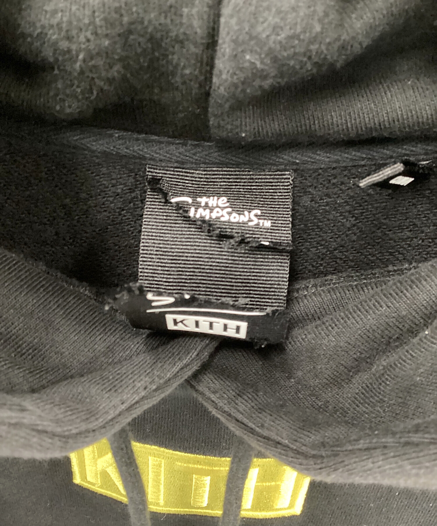 中古・古着通販】KITH (キス) プルオーバーパーカー ブラック×イエロー