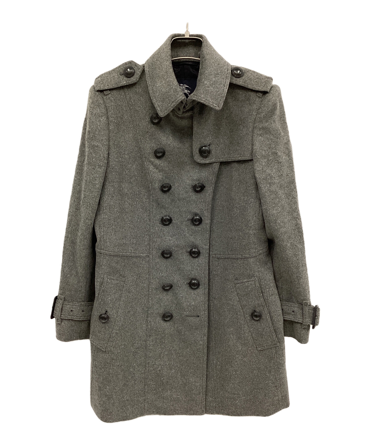 中古・古着通販】BURBERRY (バーバリー) カシミヤ混コート グレー