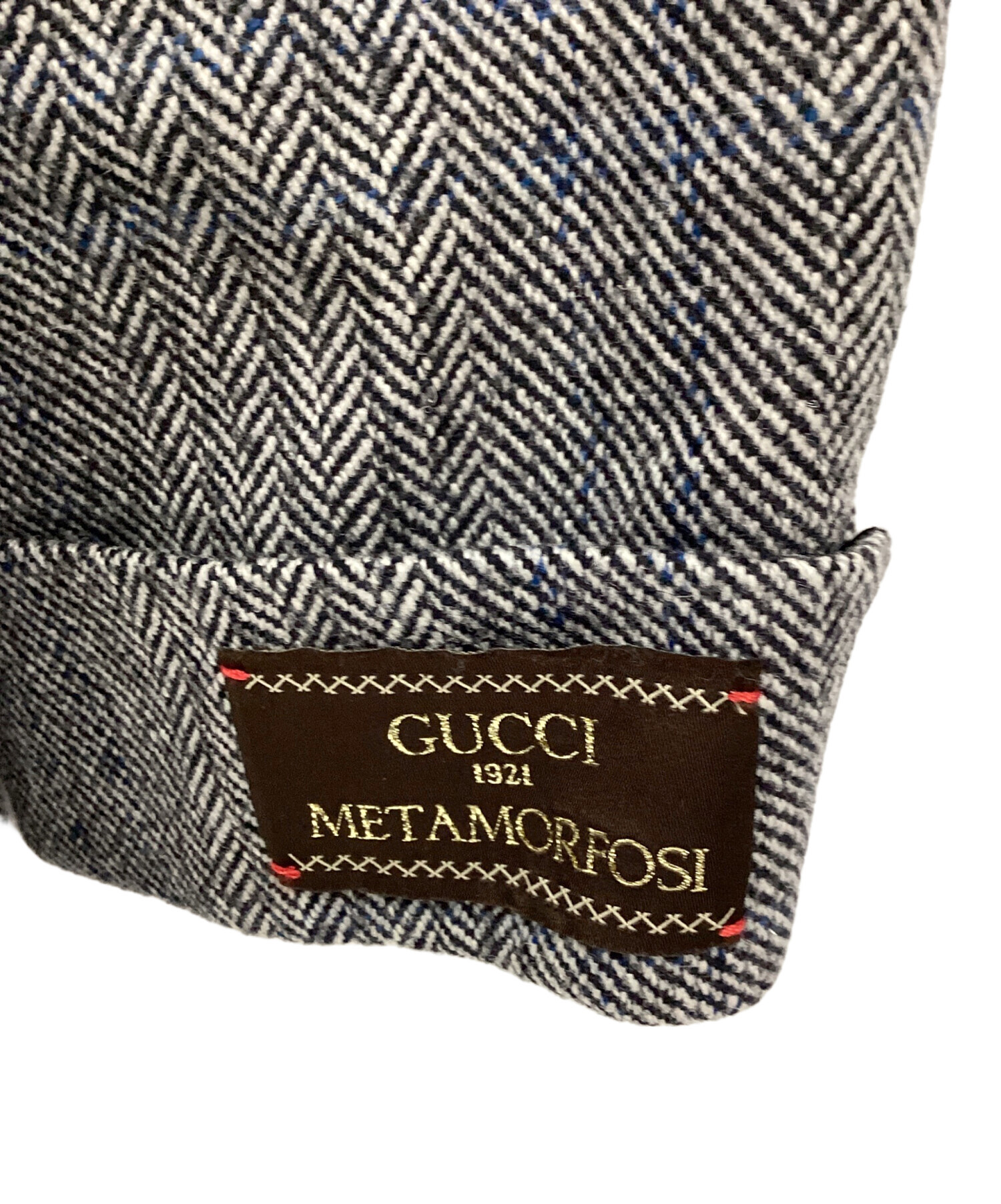 中古・古着通販】GUCCI (グッチ) ロングコート グレー×ホワイト サイズ