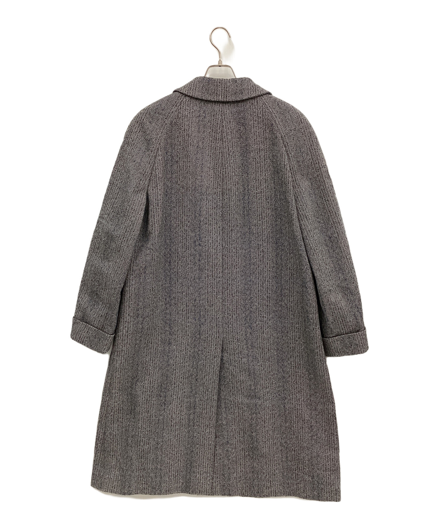 中古・古着通販】GUCCI (グッチ) ロングコート グレー×ホワイト サイズ