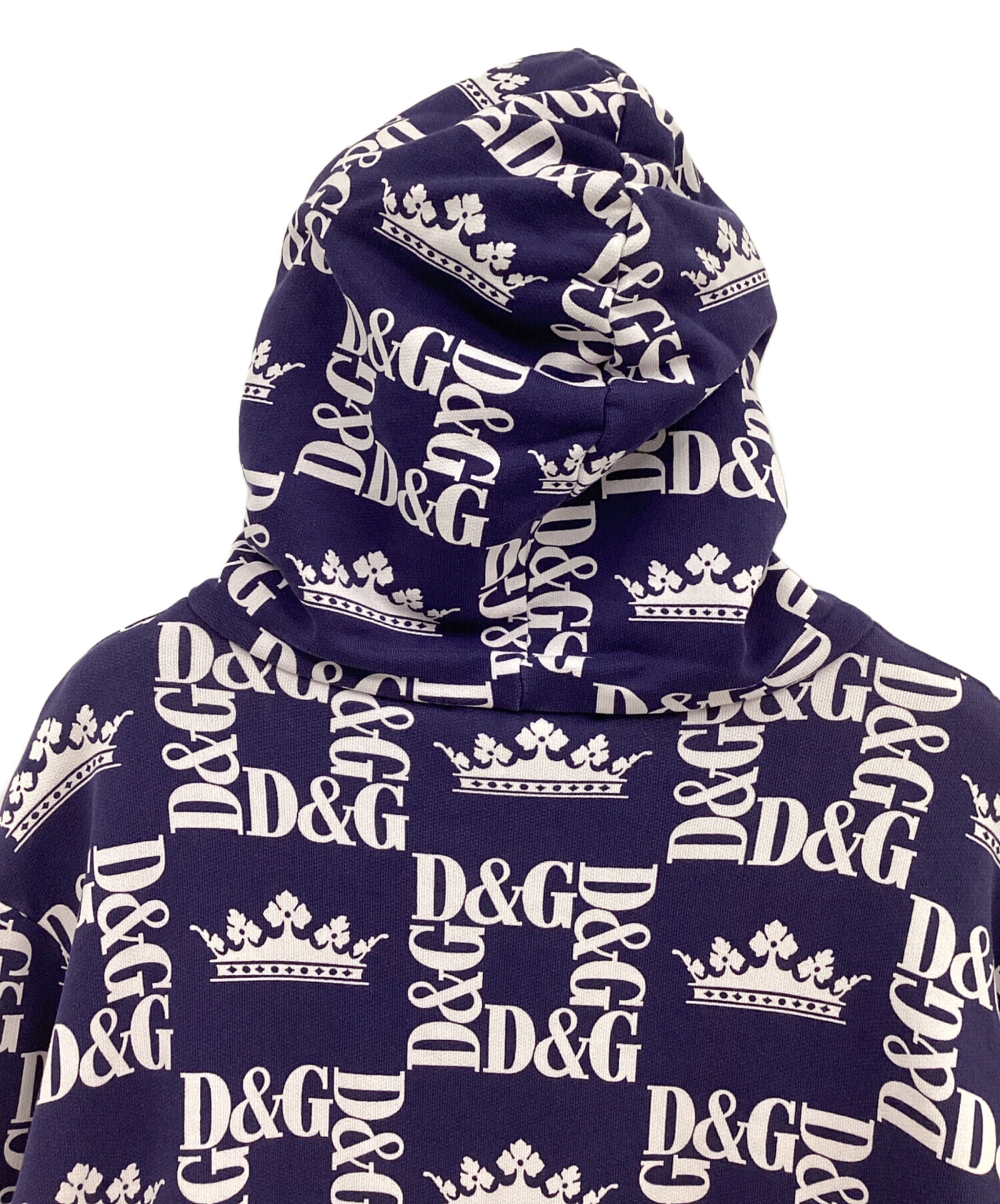 ドルチェアンドガッバーナ　ロゴ スウェットプルオーバーパーカー　ホワイト 中古・古着通販】DOLCE & GABBANA (ドルチェ＆ガッバーナ) プル