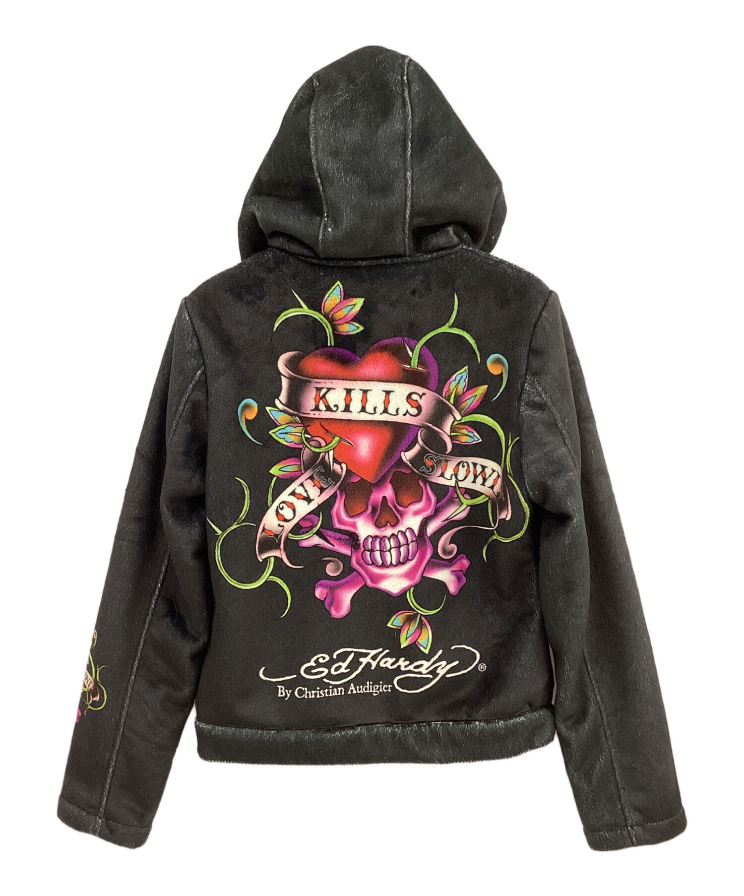 中古・古着通販】Ed Hardy (エド ハーディー) ジップパーカー ブラック