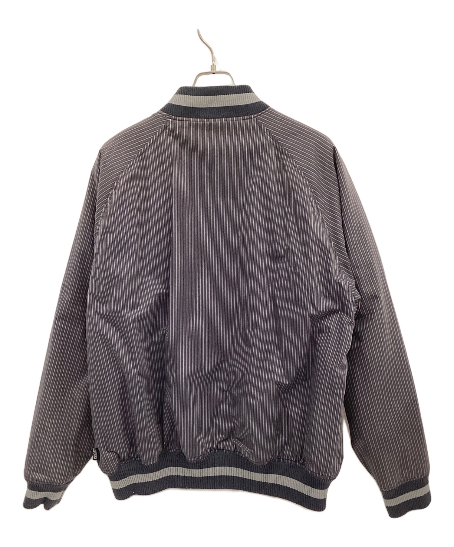 Stussy ウール混 チェック柄 スタジャン Mサイズ 中古・古着通販】stussy (ステューシー) スタジャン グレー サイズ:XL