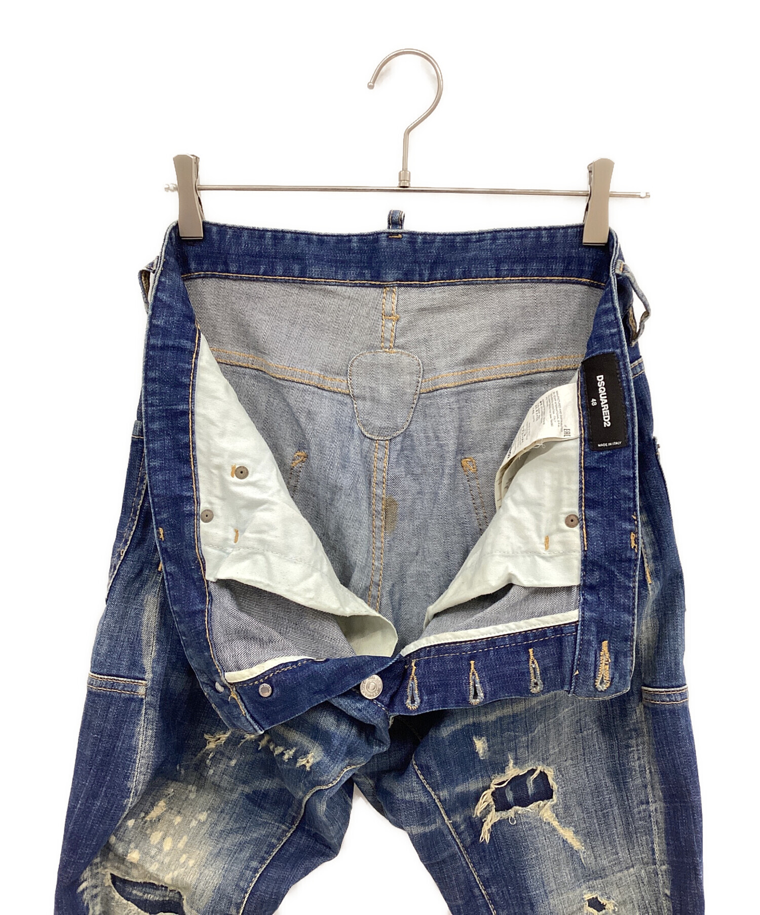 DSQUARED2ディースクエアード ダメージ加工 デニムパンツ48（L） 中古・古着通販】DSQUARED2 (ディースクエアード) ダメージ加工デニム