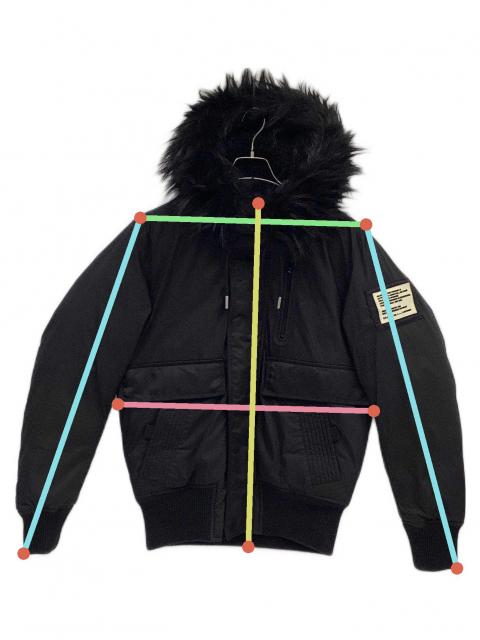 【良品】ディーゼル N-2B フライト ブラック L ビッグサイズ　TEFRON 中古・古着通販】DIESEL (ディーゼル) N2Bフライトジャケット ブラック