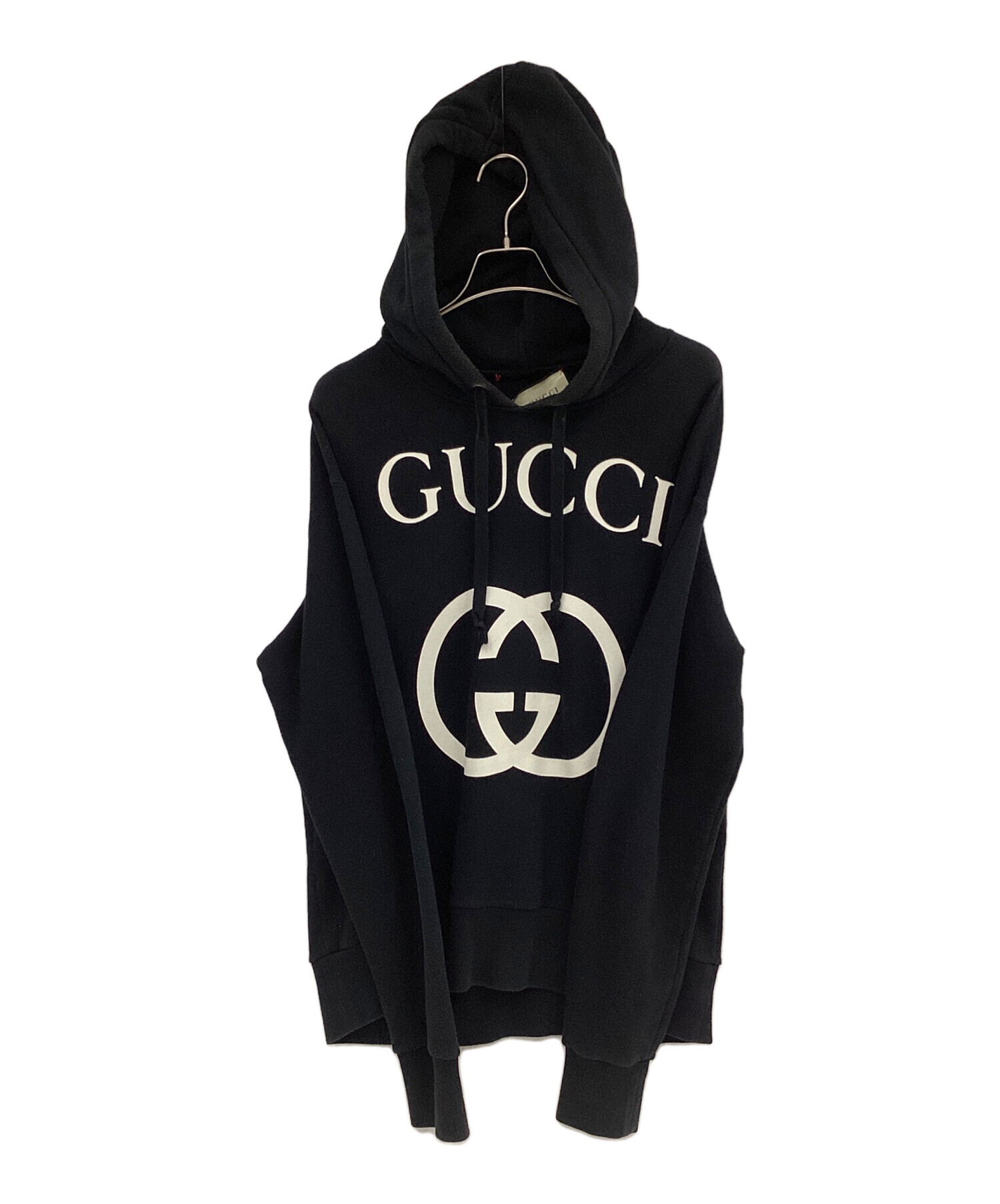 中古・古着通販】GUCCI (グッチ) プルオーバーパーカー ブラック