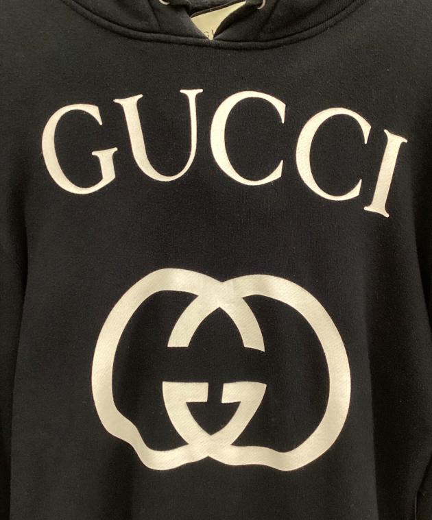 中古・古着通販】GUCCI (グッチ) プルオーバーパーカー ブラック
