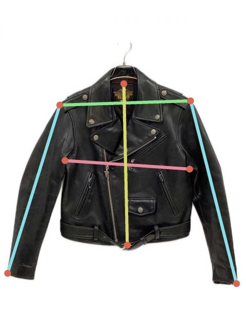 Harley-Davidson ダブルライダースジャケット 34 中古・古着通販】HARLEY-DAVIDSON (ハーレーダビッドソン) ダブル