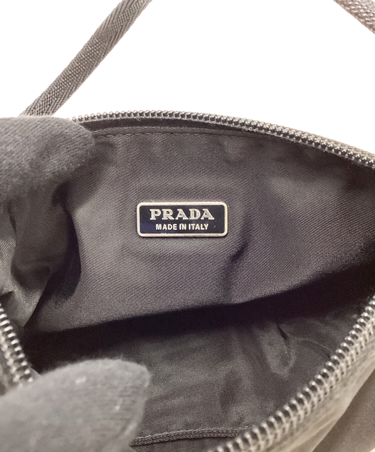 中古・古着通販】PRADA (プラダ) プラダ/アクセサリーポーチ ブラック 