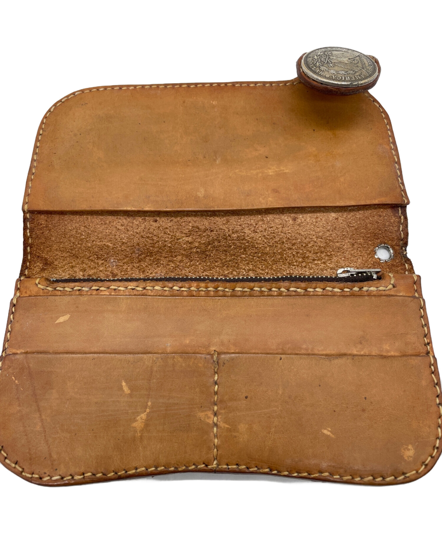 中古・古着通販】- (-) レザーウォレット ブラウン｜ブランド・古着