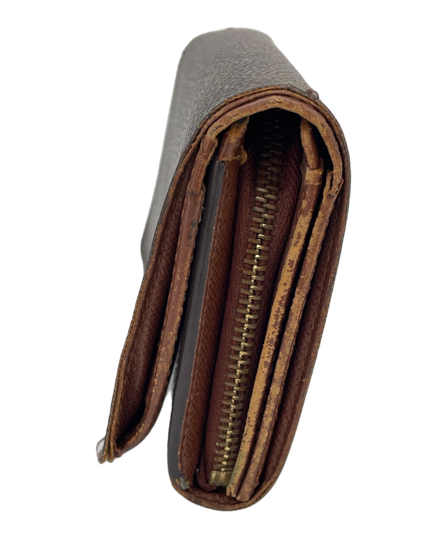 中古・古着通販】LOUIS VUITTON (ルイ ヴィトン) 2つ折り財布 ブラウン