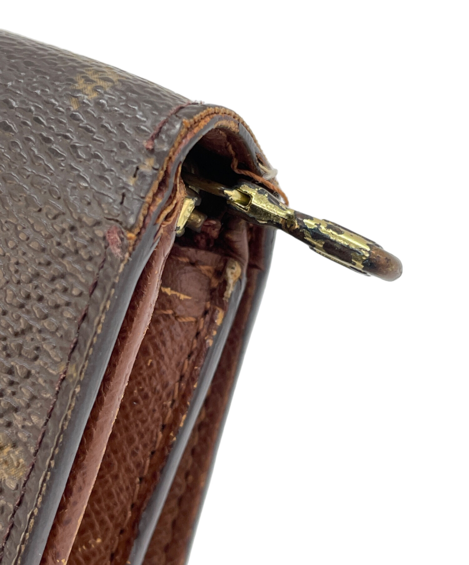 中古・古着通販】LOUIS VUITTON (ルイ ヴィトン) 2つ折り財布 ブラウン