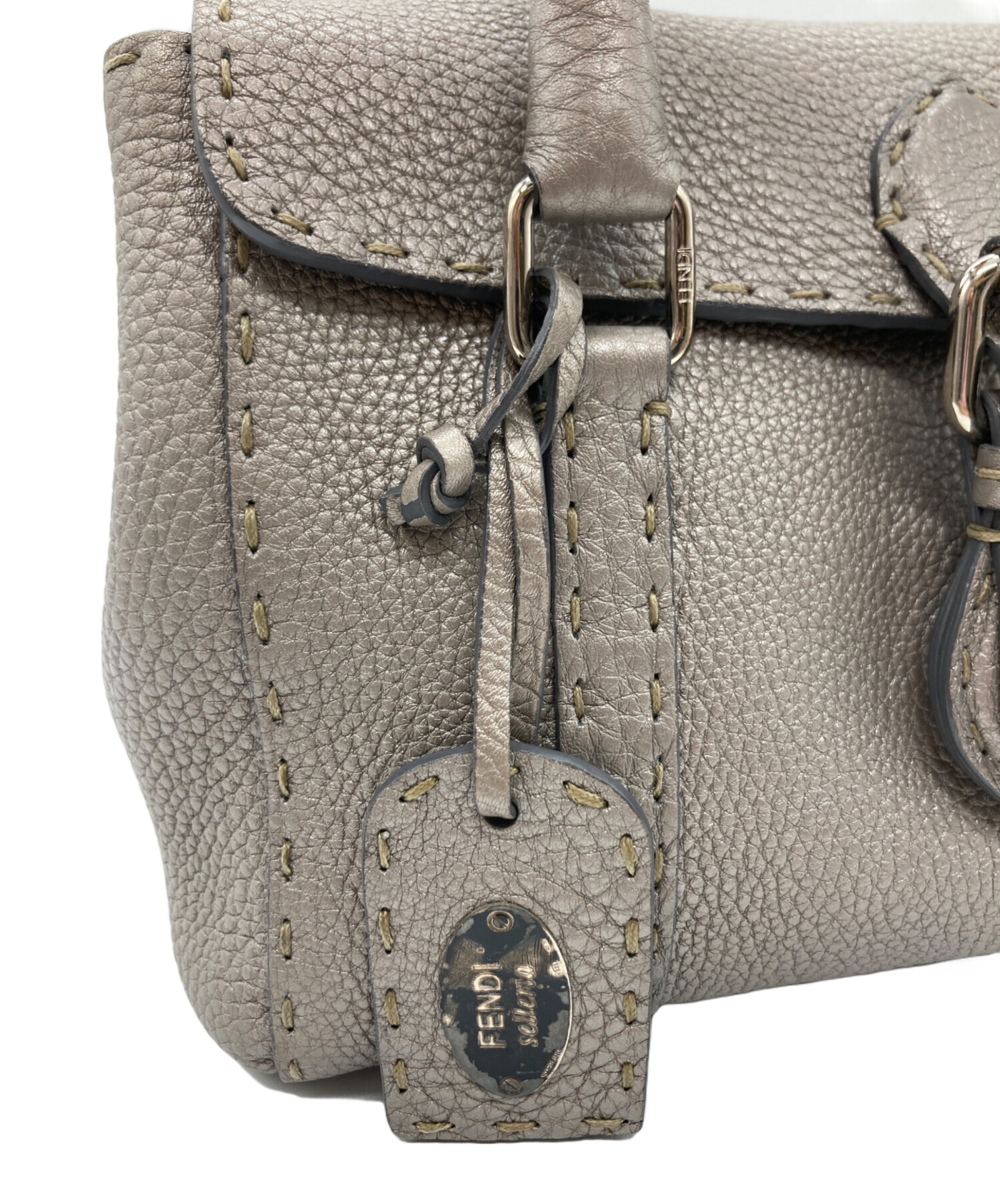 中古・古着通販】FENDI (フェンディ) ハンドバッグ グレー｜ブランド 
