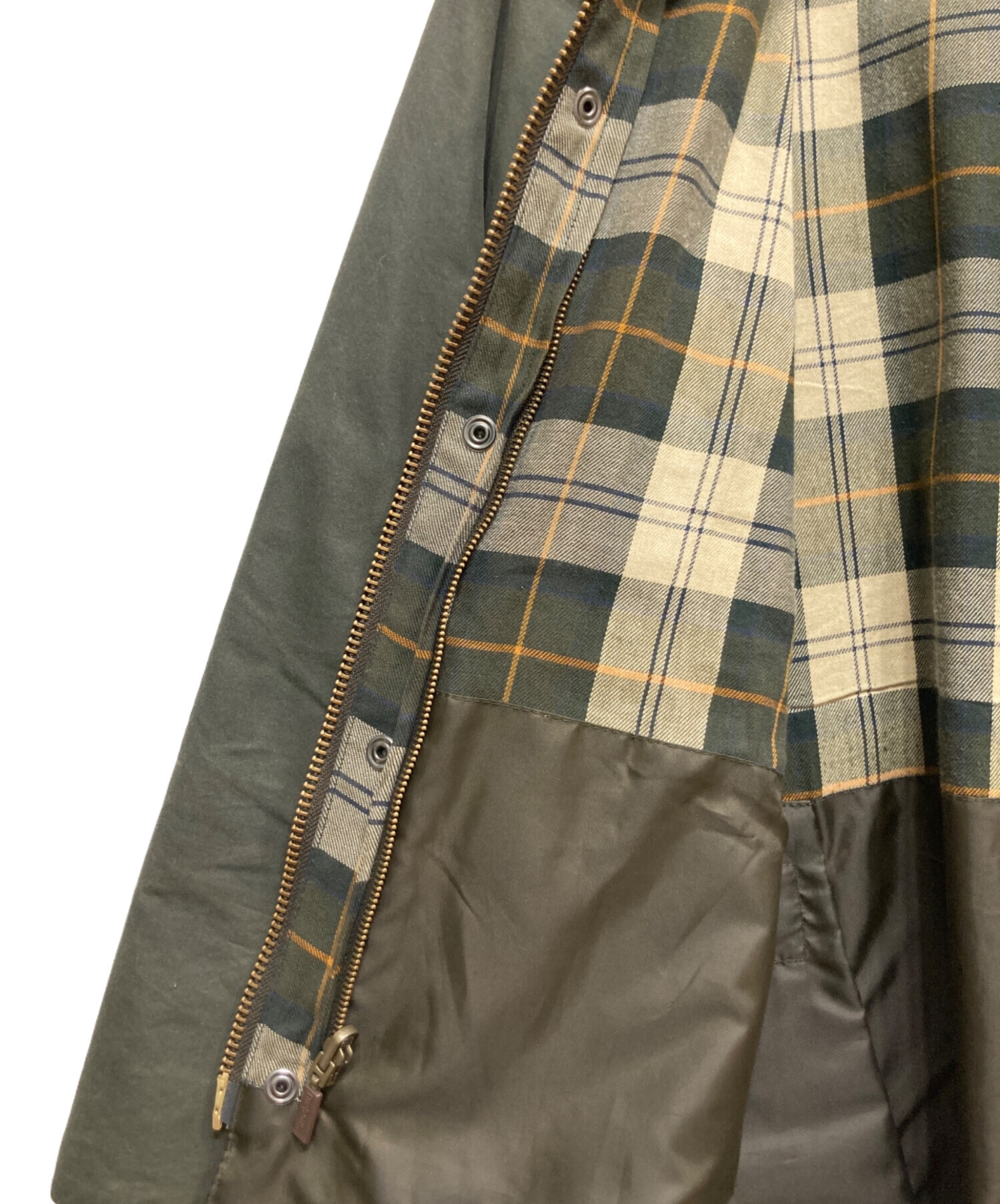 【値下げ】　Babourバブアー　オリーブ オイルドジャケット 36インチ 70s80s バブアー オイルドジャケット イングランド製 オリーブ