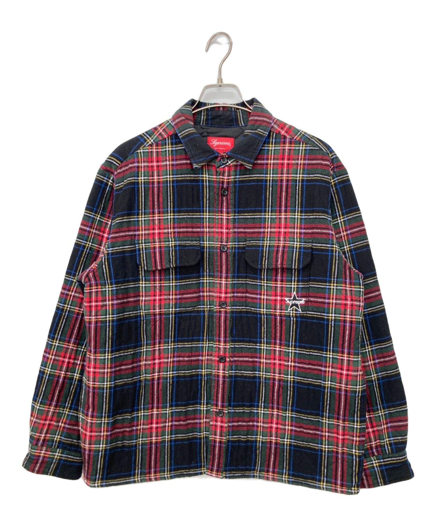 中古・古着通販】SUPREME (シュプリーム) キルティングシャツ レッド 