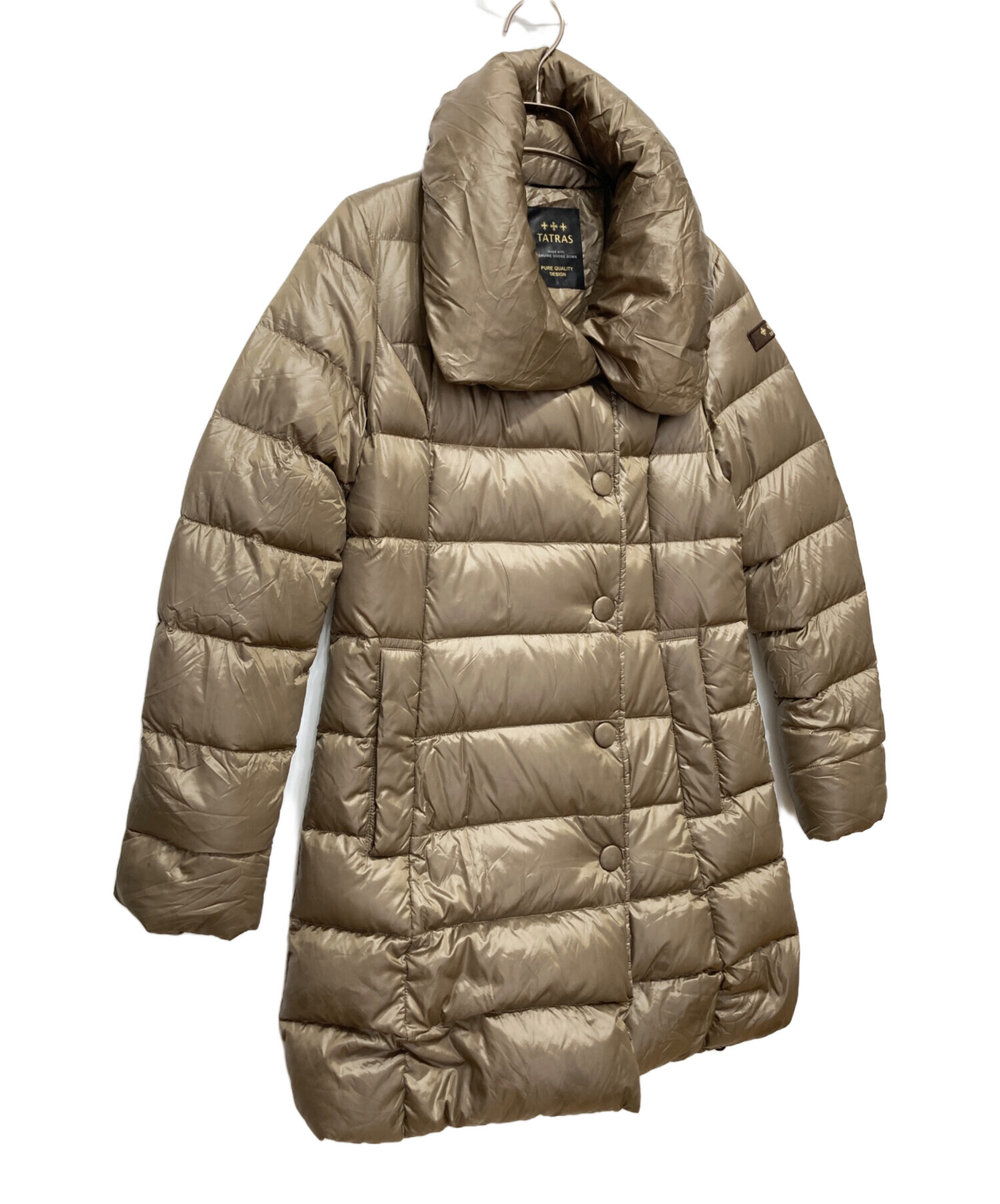 中古・古着通販】TATRAS (タトラス) ロングダウンコート ベージュ  