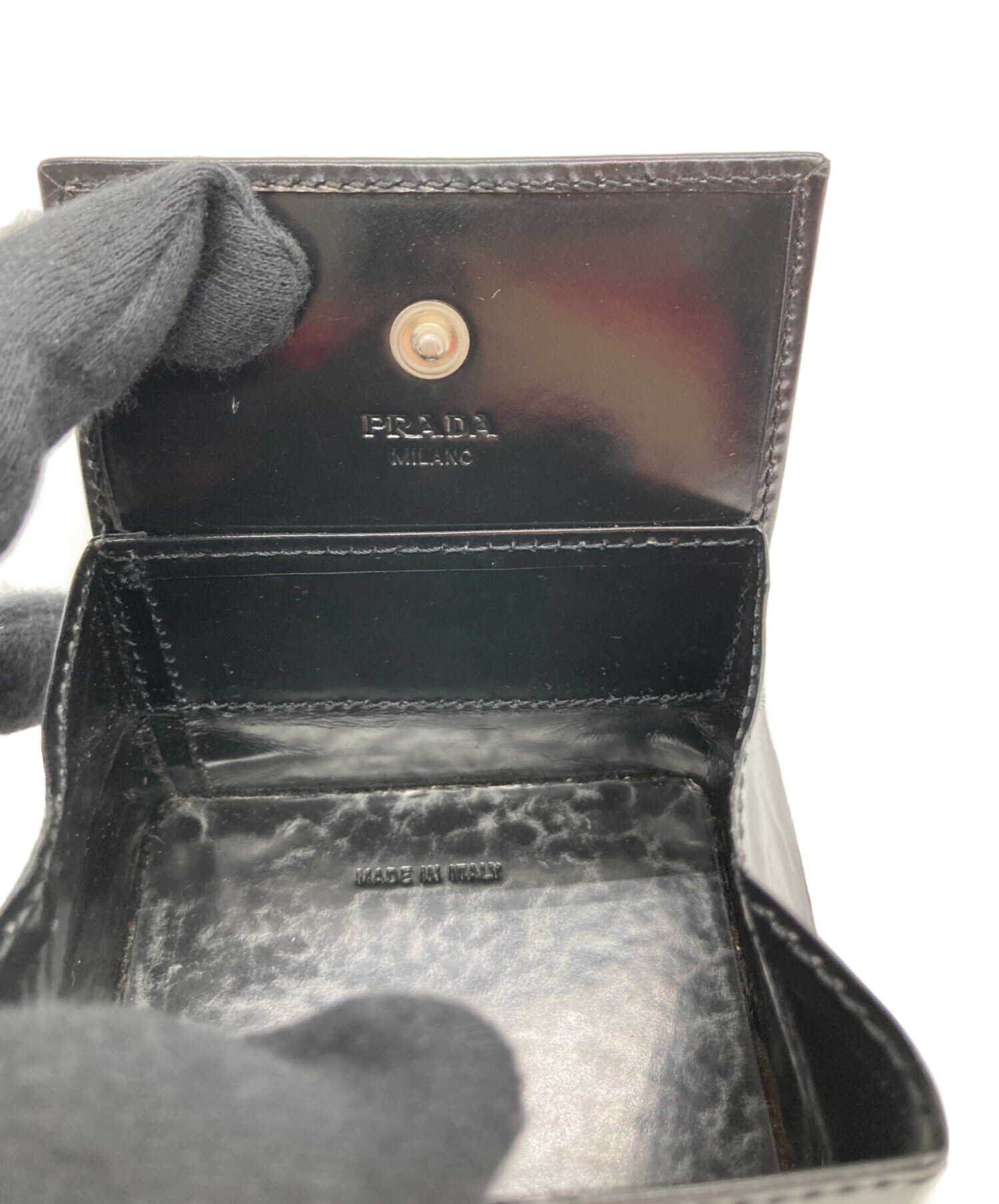 中古・古着通販】PRADA (プラダ) コインケース ブラック｜ブランド 