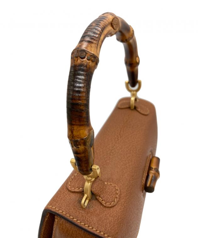 中古・古着通販】GUCCI (グッチ) ショルダーバッグ バンブー ブラウン