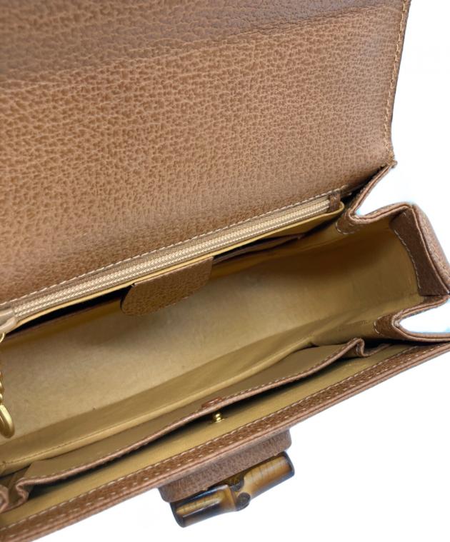 中古・古着通販】GUCCI (グッチ) ショルダーバッグ バンブー ブラウン