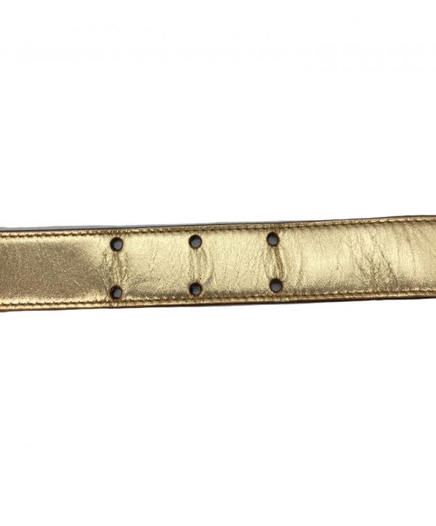 中古・古着通販】GUCCI (グッチ) ダブルタイガーヘッドベルト ゴールド