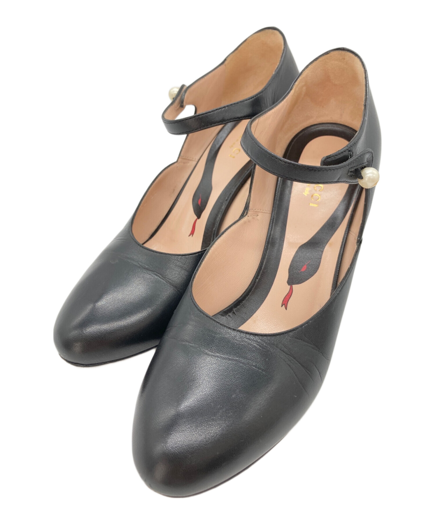 中古・古着通販】GUCCI (グッチ) ヒールパンプス ブラック サイズ:37 