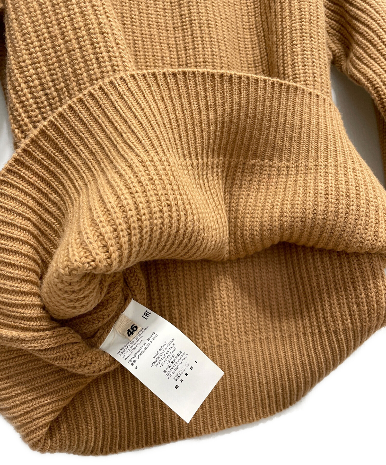 MARNI マルニ ニット・セーター M ベージュ 【古着】【中古】【送料無料】 中古・古着通販】MARNI (マルニ) セーター ベージュ サイズ:46