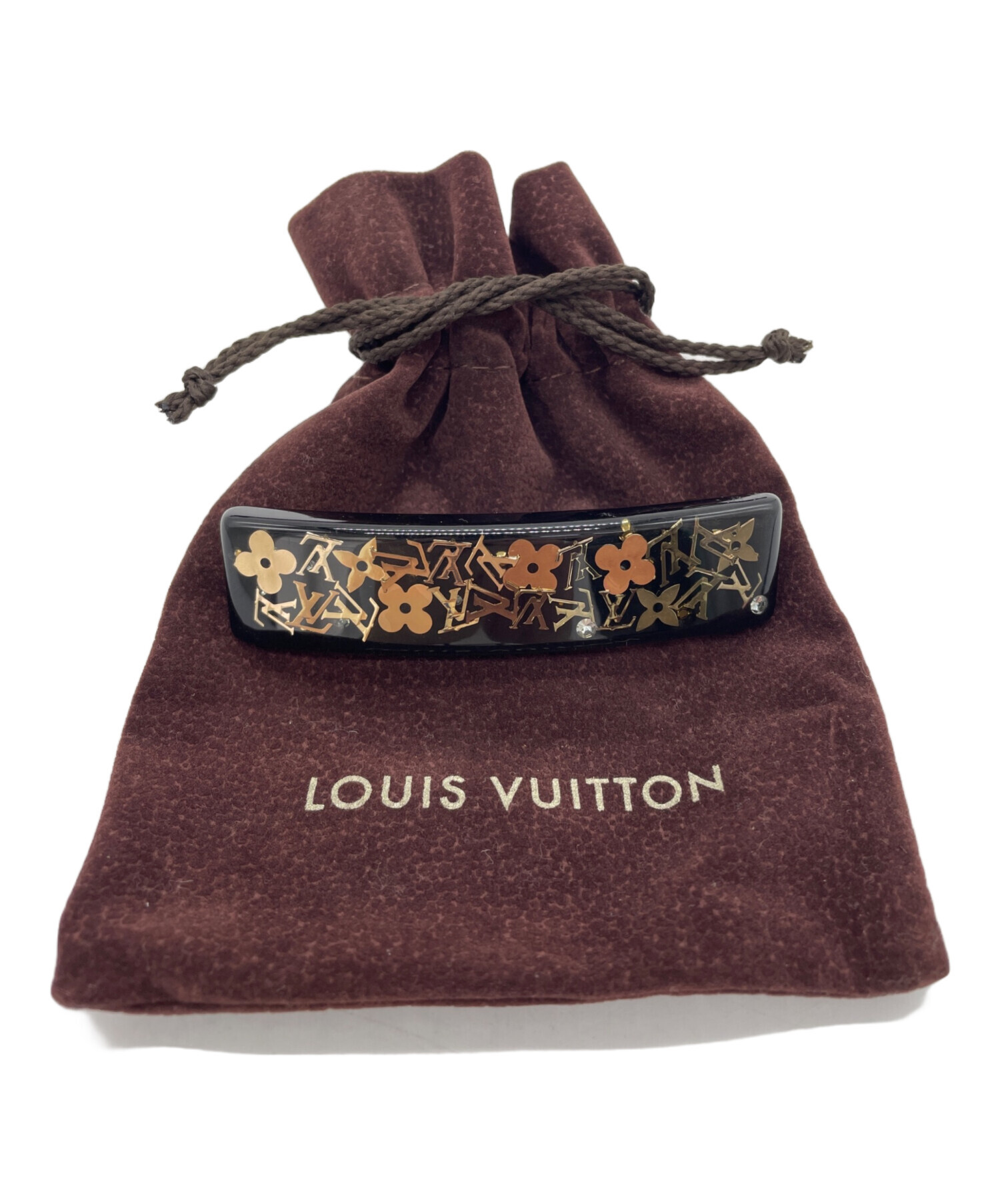 中古・古着通販】LOUIS VUITTON (ルイ ヴィトン) バレッタ ブラック
