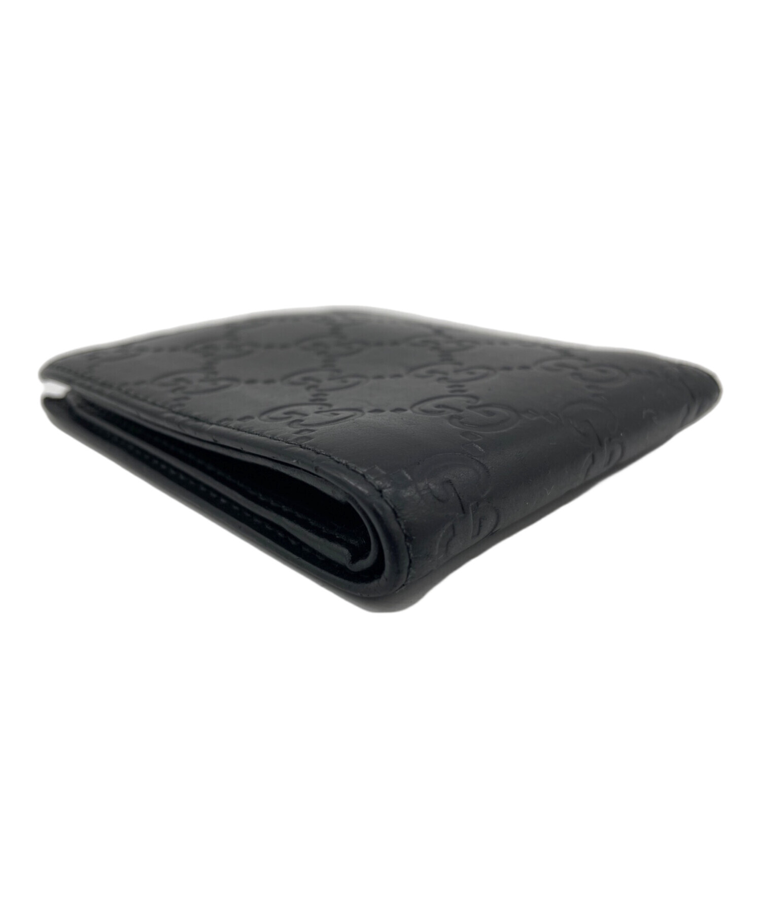 中古・古着通販】GUCCI (グッチ) 2つ折り財布 ブラック｜ブランド