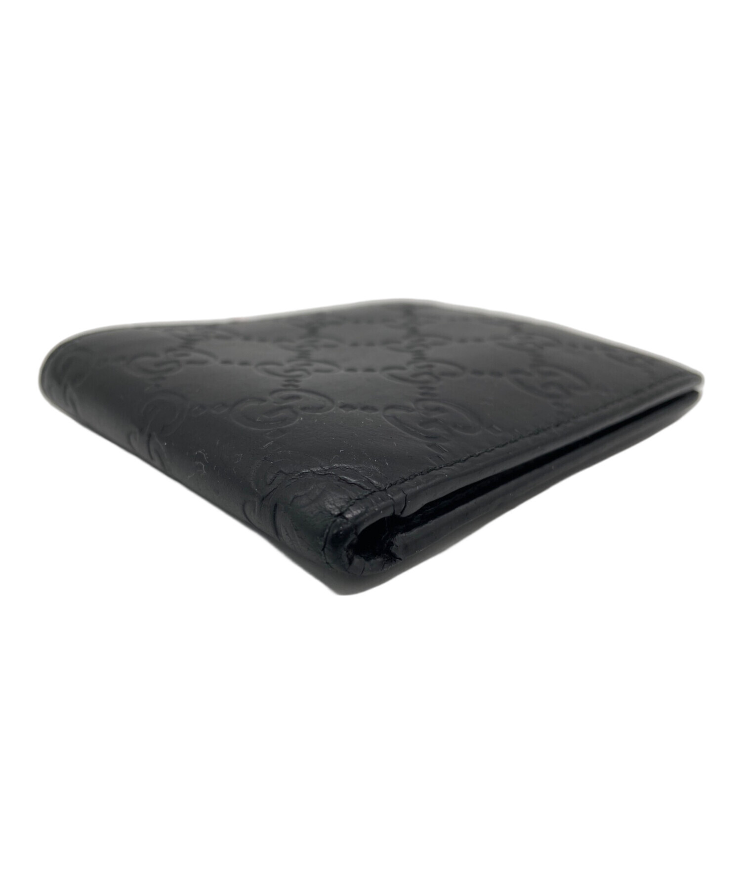 中古・古着通販】GUCCI (グッチ) 2つ折り財布 ブラック｜ブランド