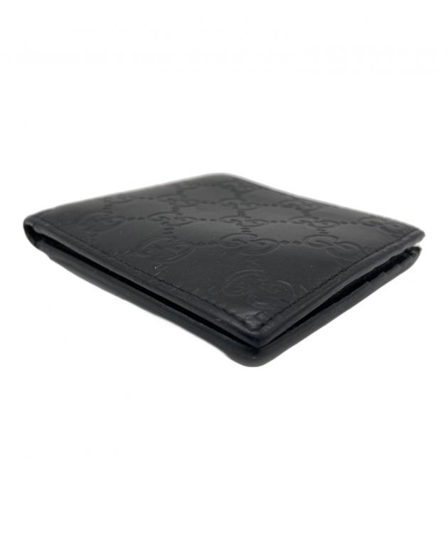 中古・古着通販】GUCCI (グッチ) 2つ折り財布 ブラック｜ブランド