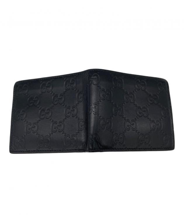 中古・古着通販】GUCCI (グッチ) 2つ折り財布 ブラック｜ブランド