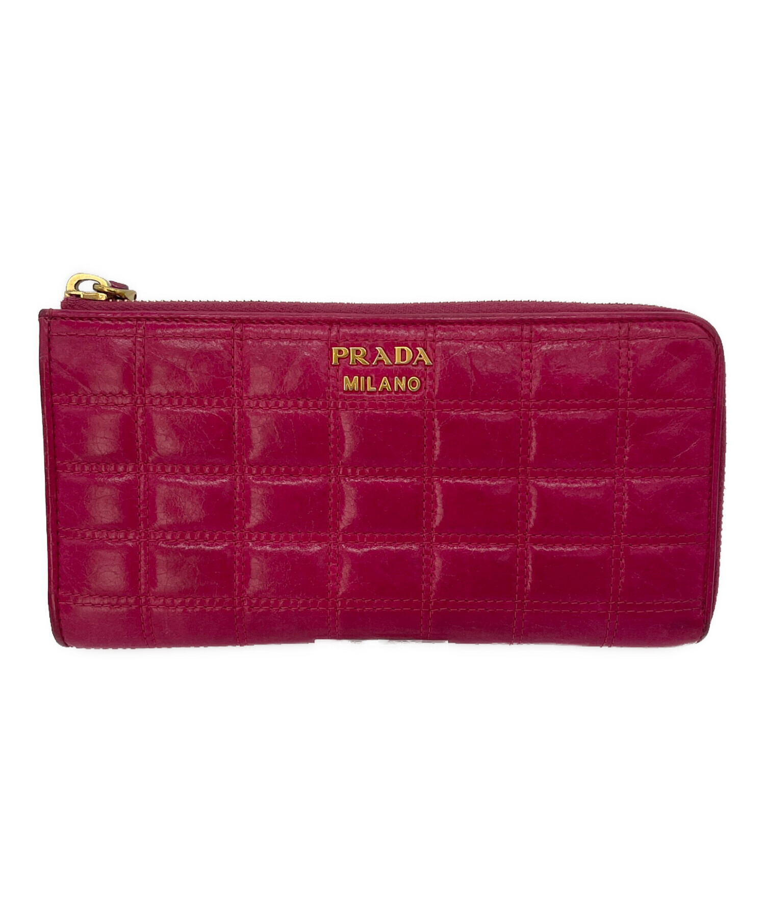 中古・古着通販】PRADA (プラダ) 長財布 ショッキングピンク｜ブランド 
