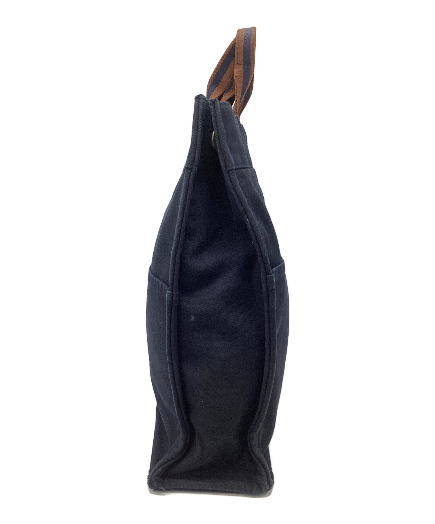 中古・古着通販】HERMES (エルメス) ハンドバッグ ネイビー×ブラウン 