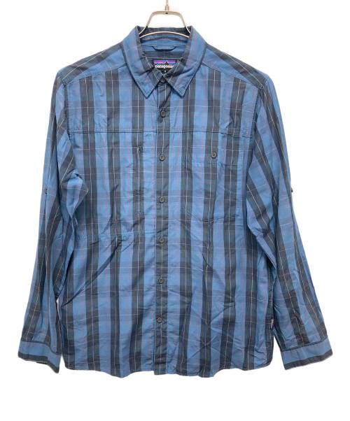 中古・古着通販】Patagonia (パタゴニア) 長袖シャツ ネイビー×ブルー