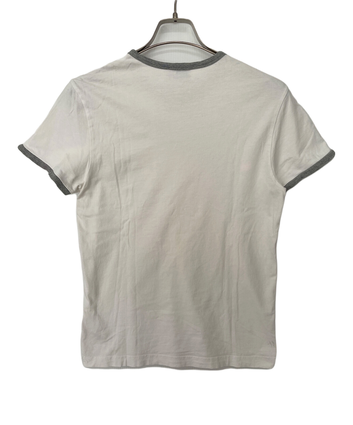 中古・古着通販】MONCLER (モンクレール) 半袖Tシャツ グレー×ホワイト 