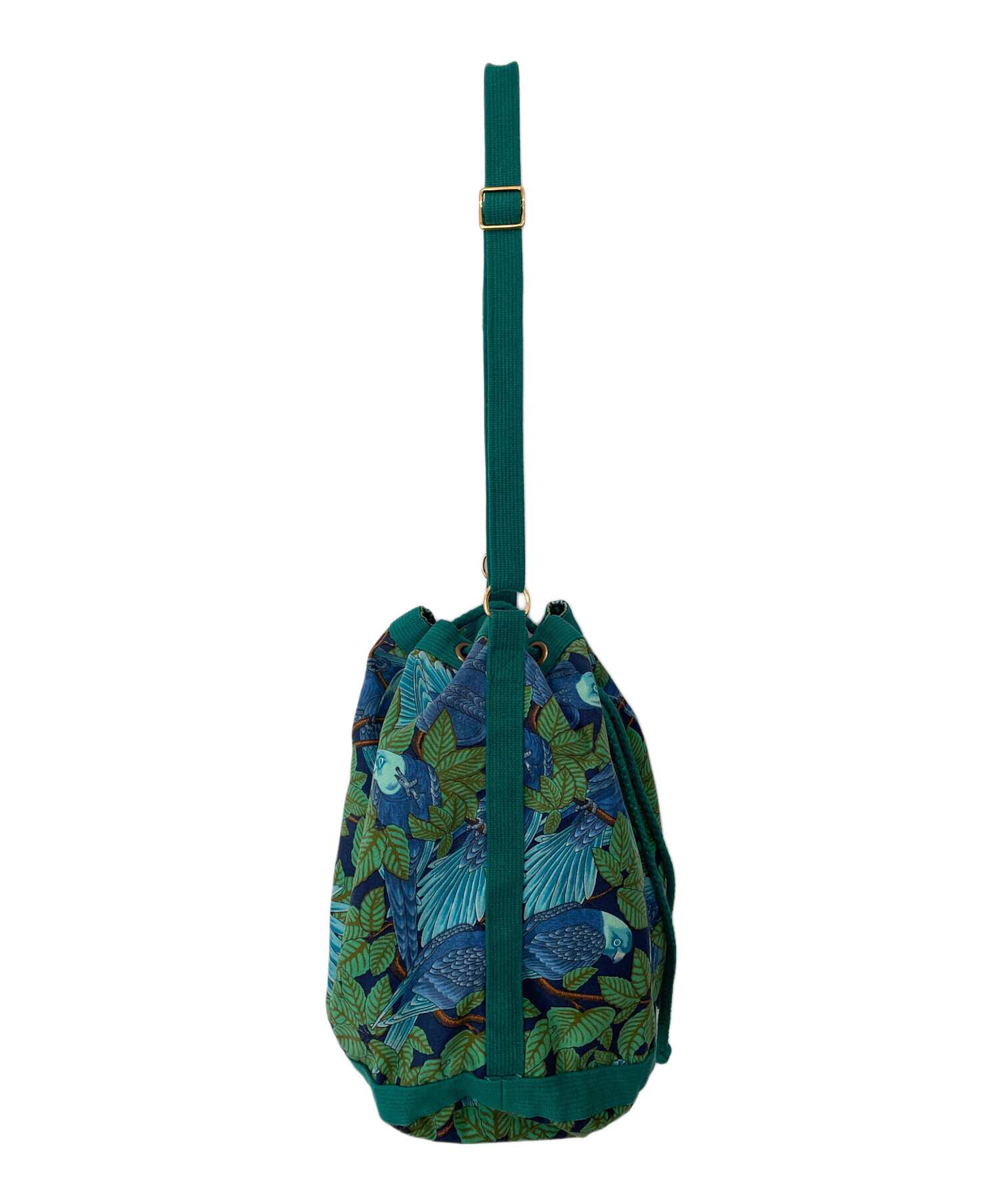 中古・古着通販】HERMES (エルメス) 巾着ショルダーバッグ グリーン