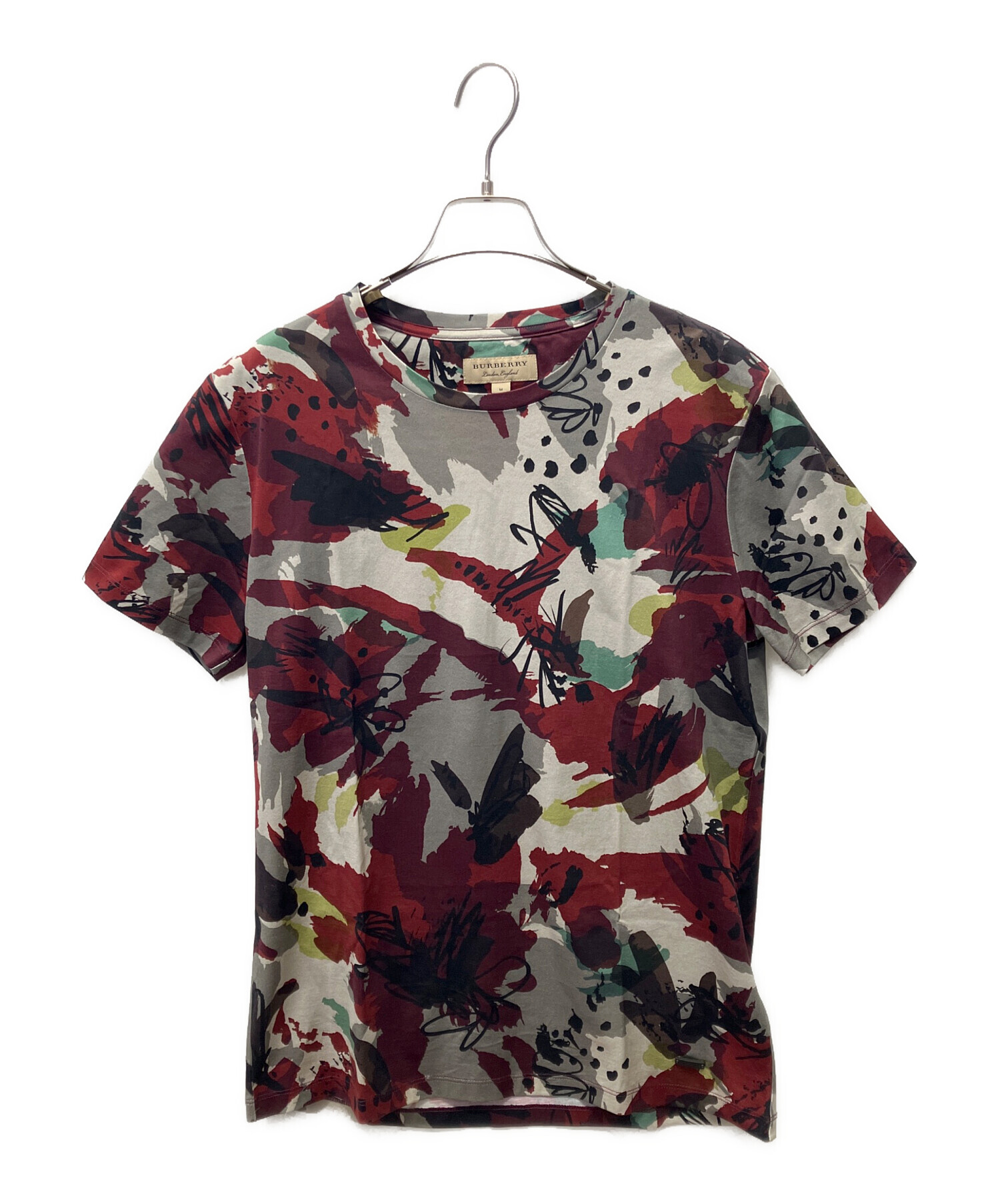 新品　Mサイズ　Burberrys Tシャツ 中古・古着通販】BURBERRY (バーバリー) Tシャツ レッド×グレー サイズ