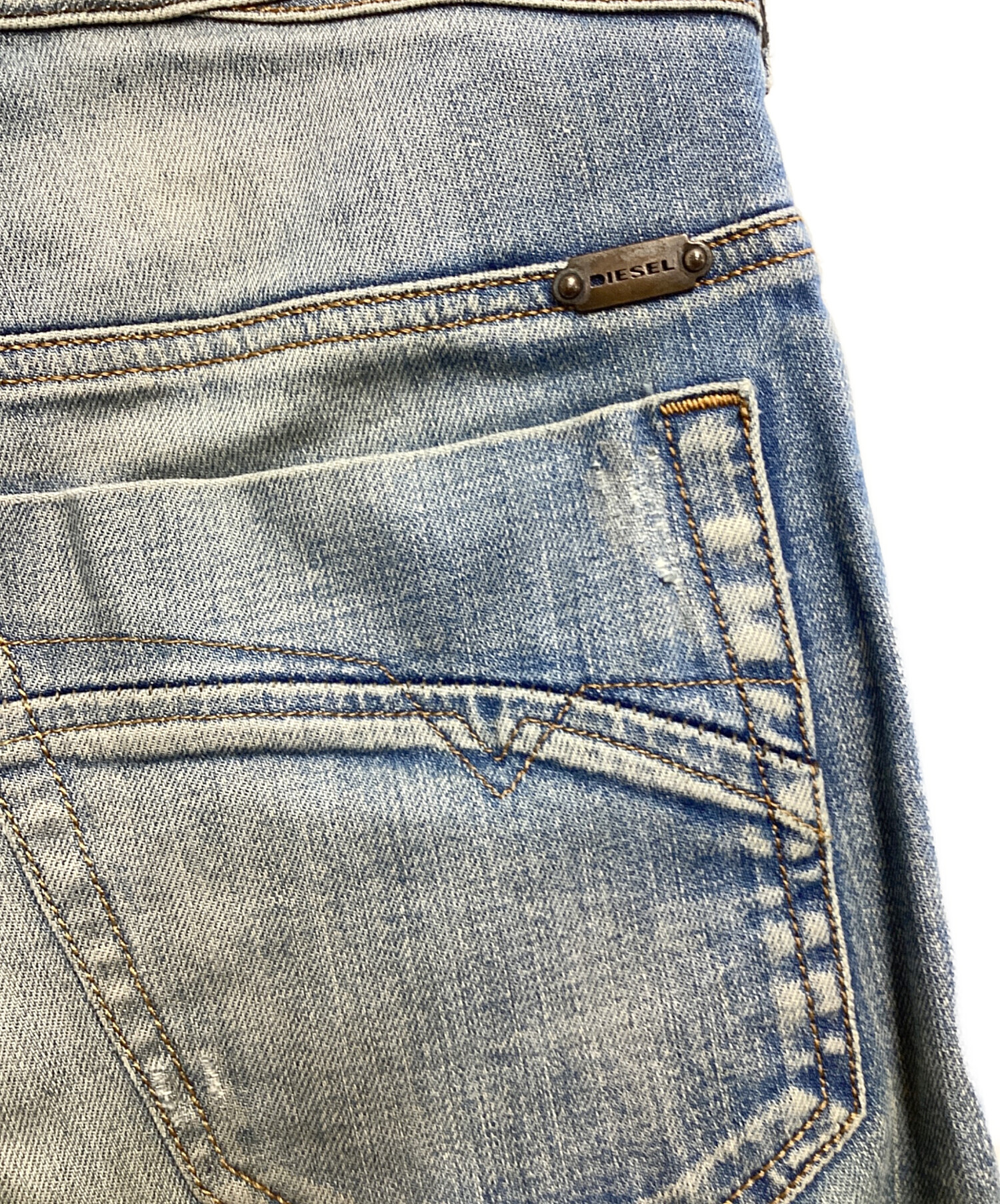 中古・古着通販】DIESEL (ディーゼル) ダメージ加工デニムパンツ