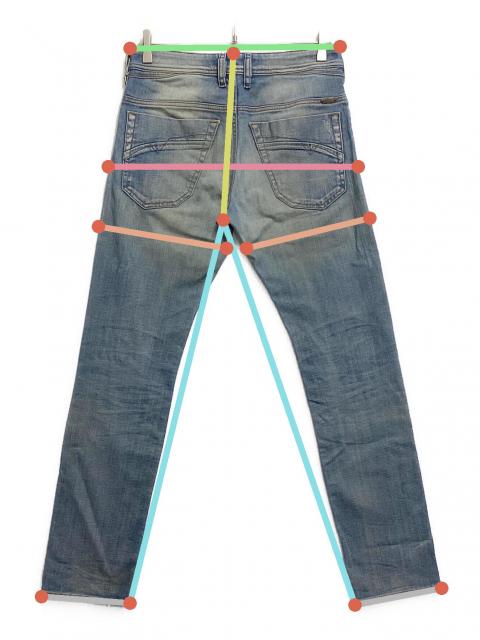 中古・古着通販】DIESEL (ディーゼル) ダメージ加工デニムパンツ