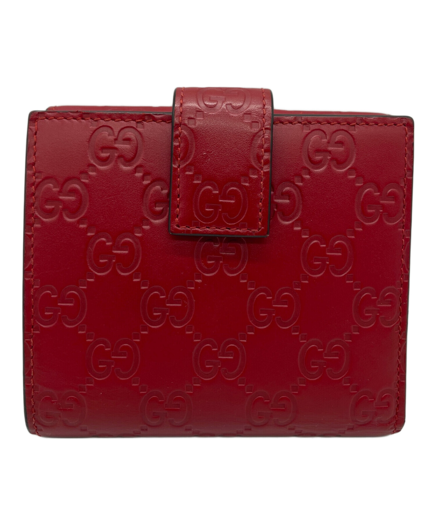 Gucci 二つ折り財布 レッド 中古・古着通販】GUCCI (グッチ) 2つ折り財布 レッド｜ブランド・古着