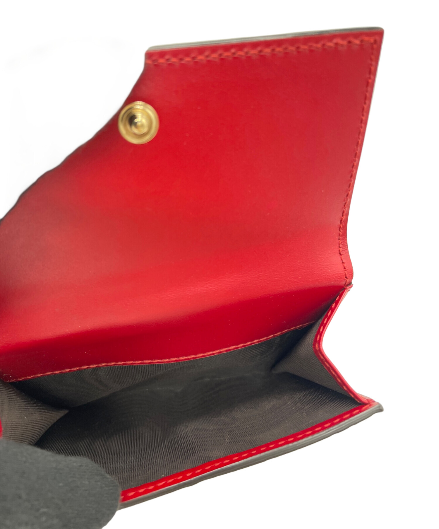 GUCCI レッド 二つ折り財布 中古・古着通販】GUCCI (グッチ) 2つ折り財布 レッド｜ブランド・古着