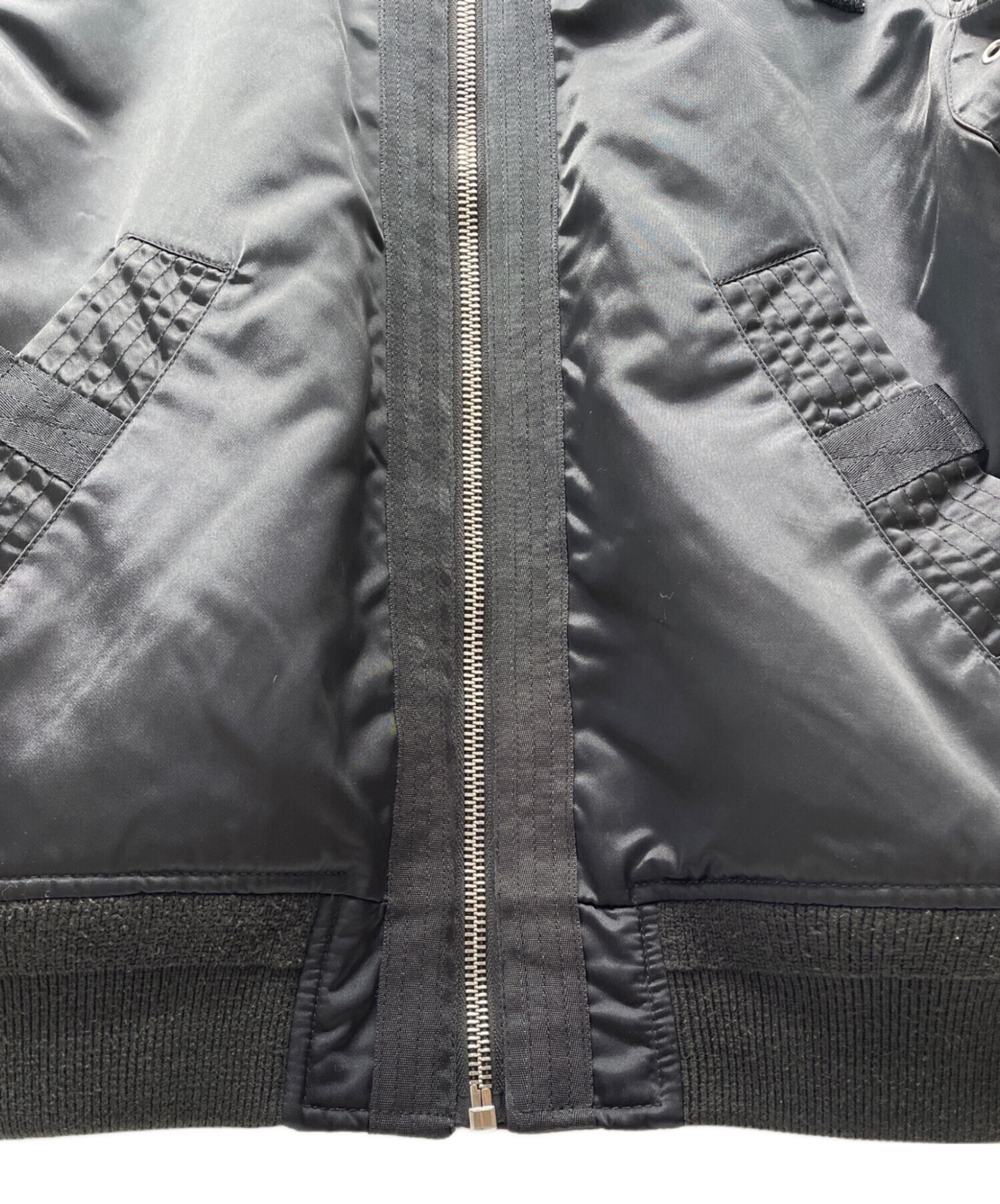 中古・古着通販】DIESEL (ディーゼル) MA-1ジャケット ブラック サイズ