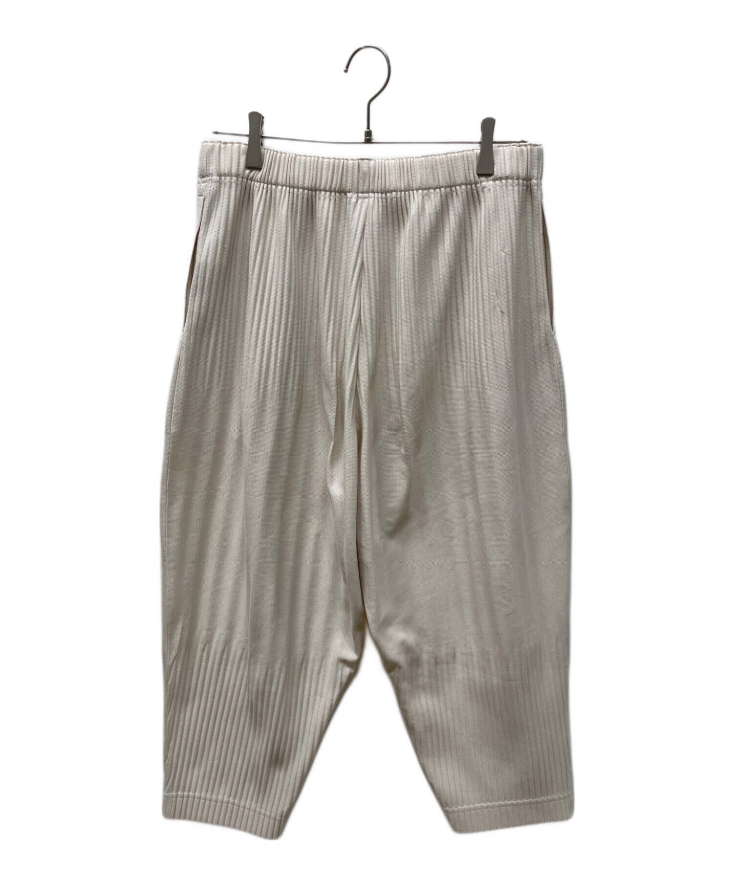 プリーツパンツ　サイズ2 オムプリッセイッセイミヤケ　ライトグレー 中古・古着通販】HOMME PLISSE ISSEY MIYAKE (オム プリッセ イッセイ