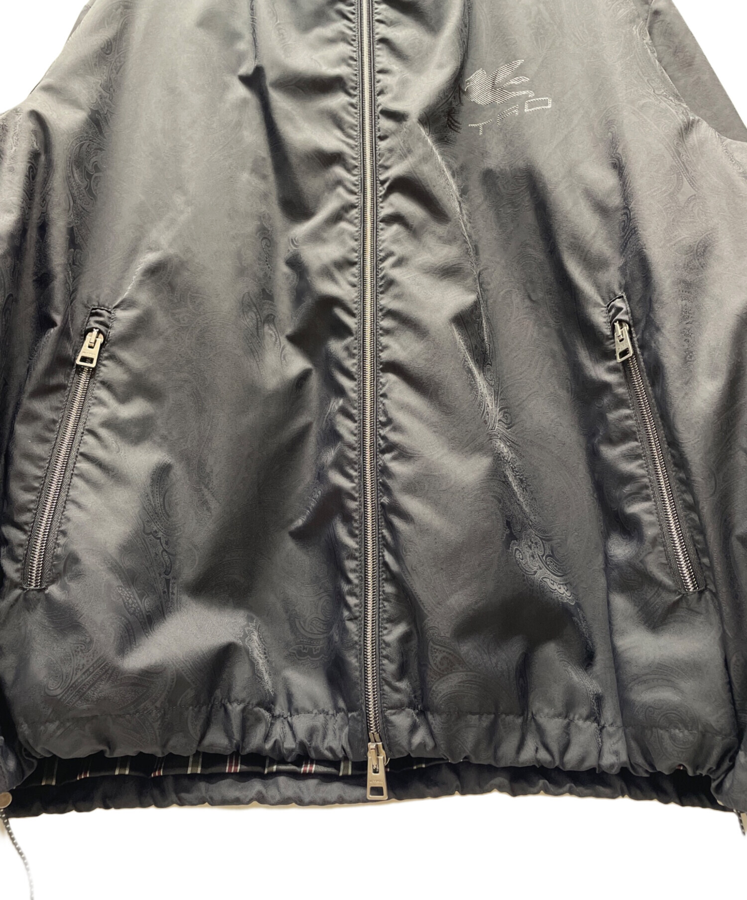 美品 エトロ 総柄 ペイズリー ナイロンジャケット フルジップ パーカー 光沢 中古・古着通販】ETRO (エトロ) ナイロンペイズリージップパーカー