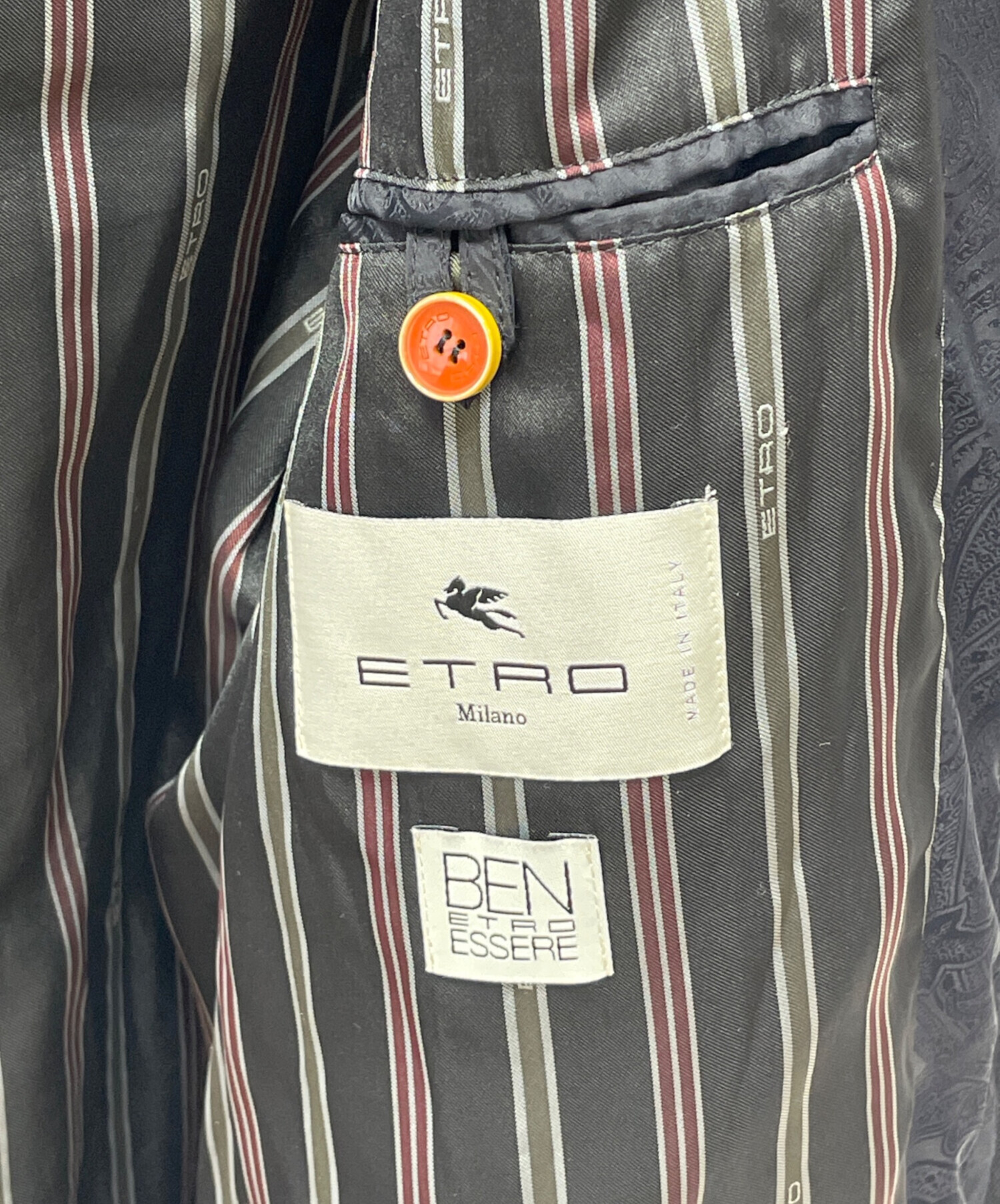 中古・古着通販】ETRO (エトロ) ナイロンペイズリージップパーカー